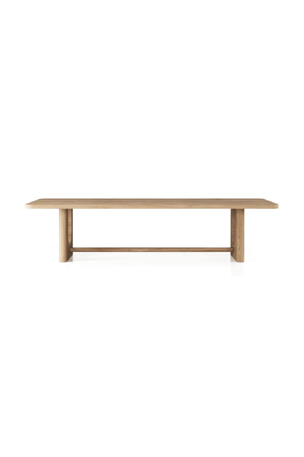 Luxury Walz Trestle Oak Dining Table Modern Italian Style for Villa