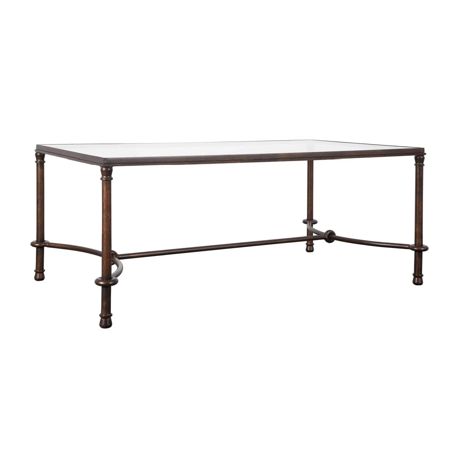 Luxury Warring Bronze Framed Coffee Table Modern Italian Style for Villa