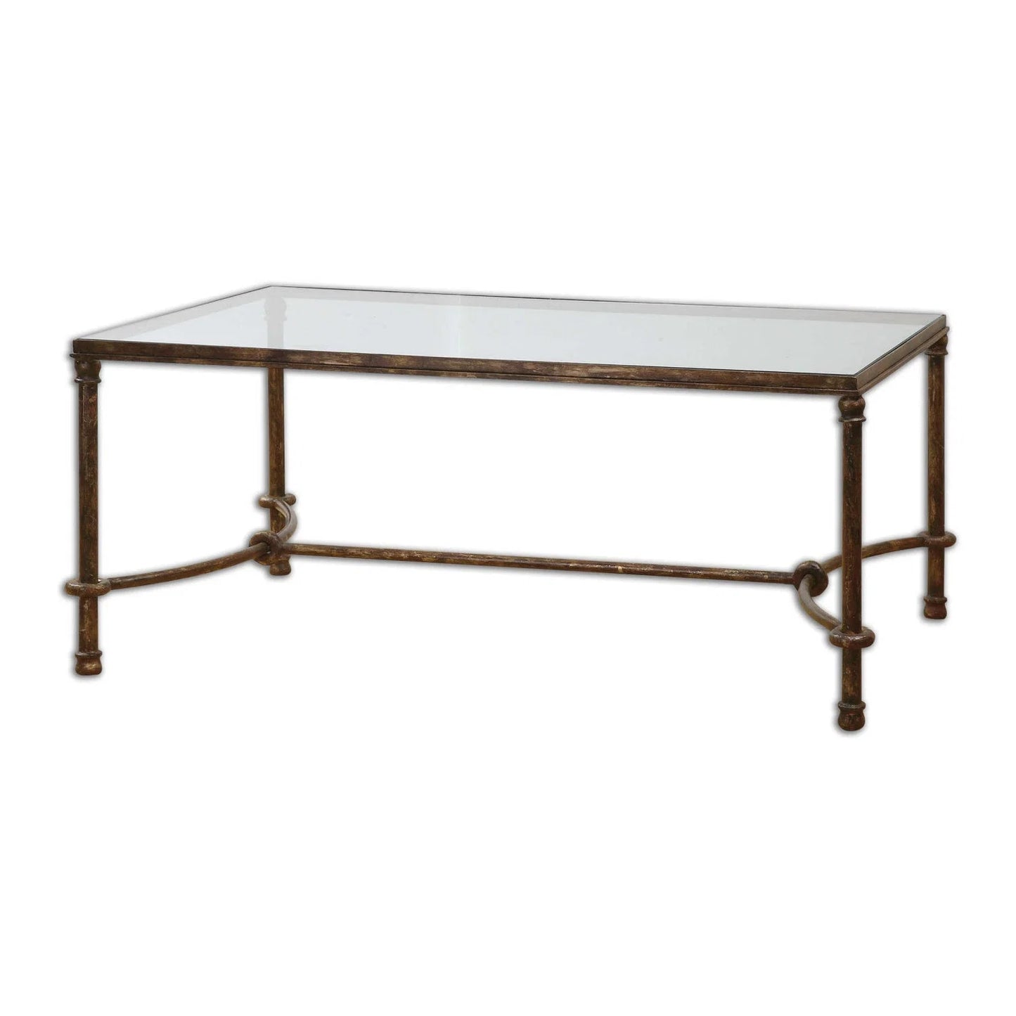 Luxury Warring Bronze Framed Coffee Table Modern Italian Style for Villa