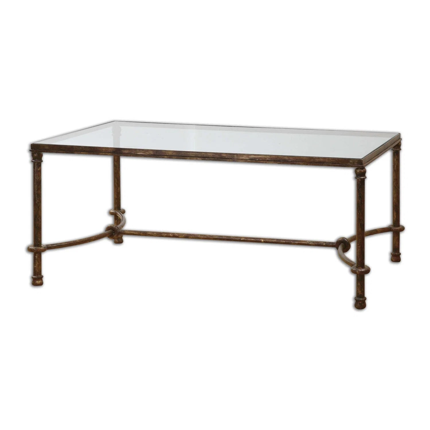 Luxury Warring Bronze Framed Coffee Table Modern Italian Style for Villa