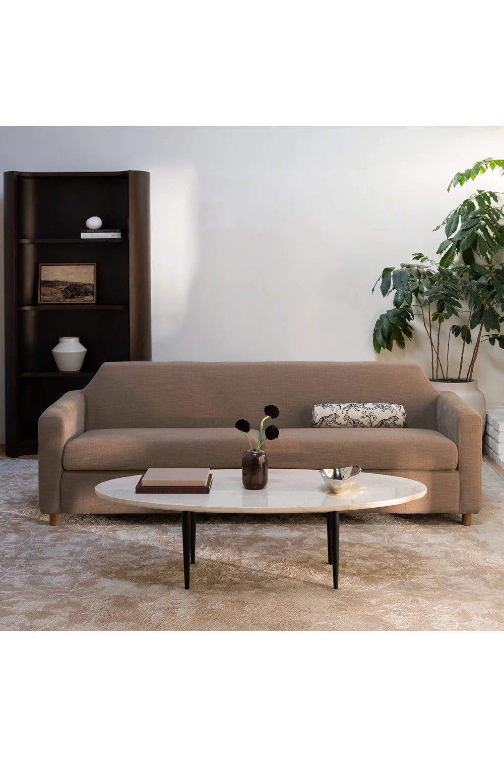 Luxury Washed Linen Sofa Modern Italian Style for Villa