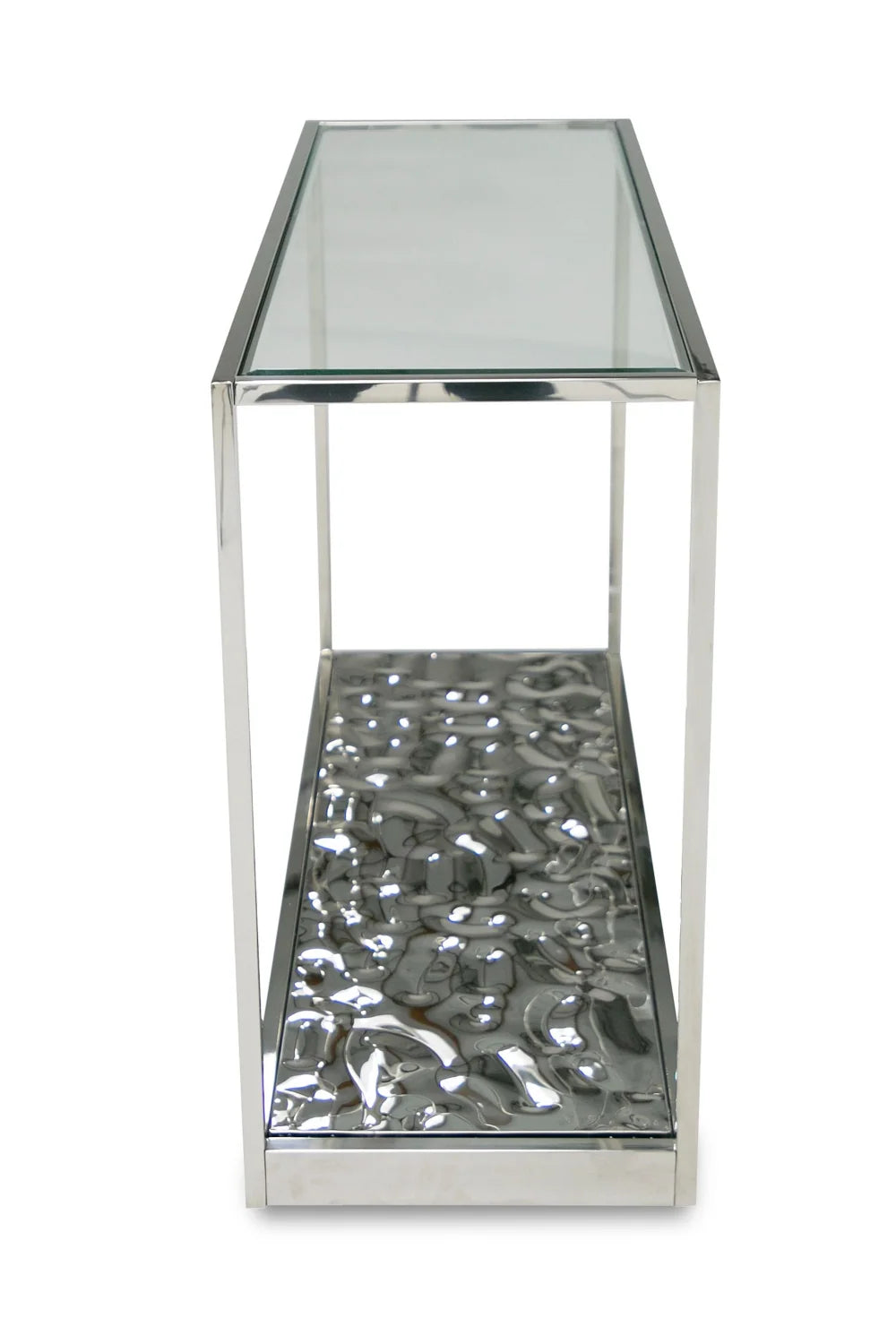 Luxury Wave Glass Console Table Modern Italian Style for Villa