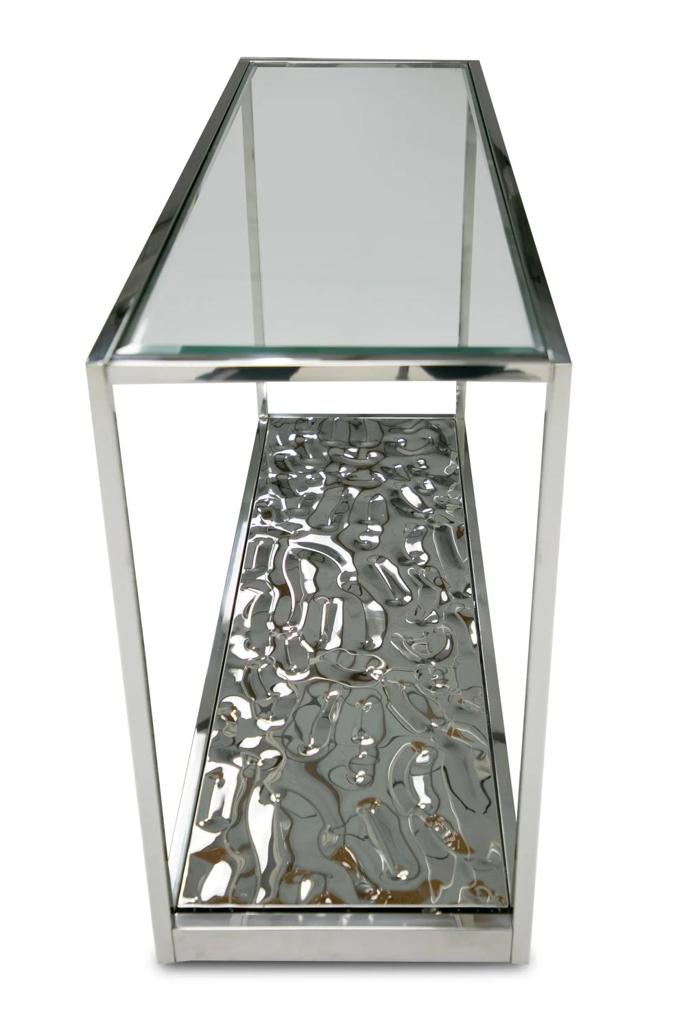 Luxury Wave Glass Console Table Modern Italian Style for Villa