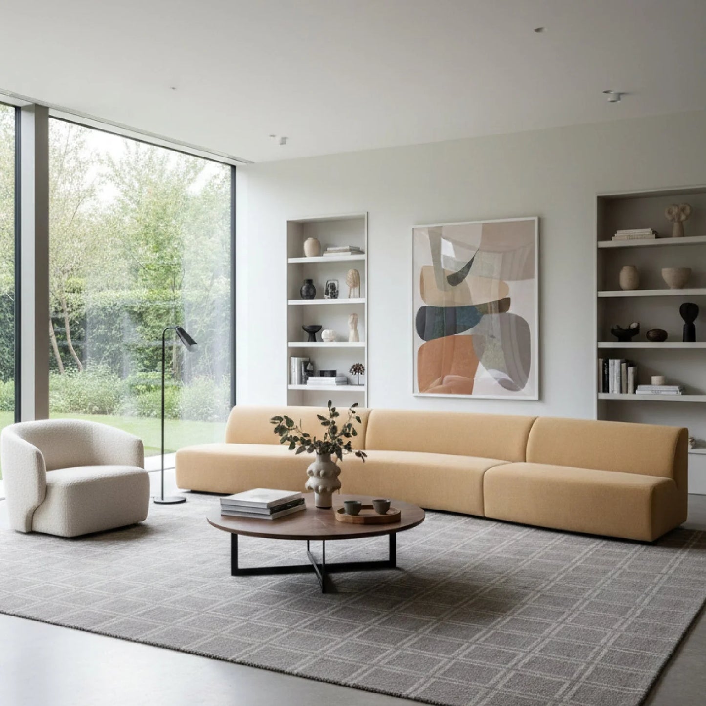 Luxury Wave Modular Sofa Modern Italian Style for Villa