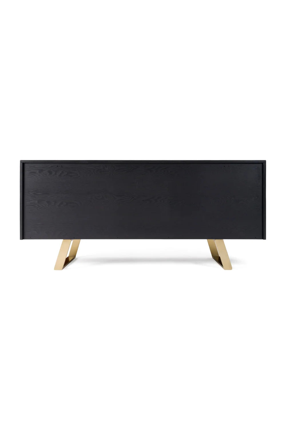 Luxury Wave Patterned Ash 4-Door Sideboard European Style for Villa
