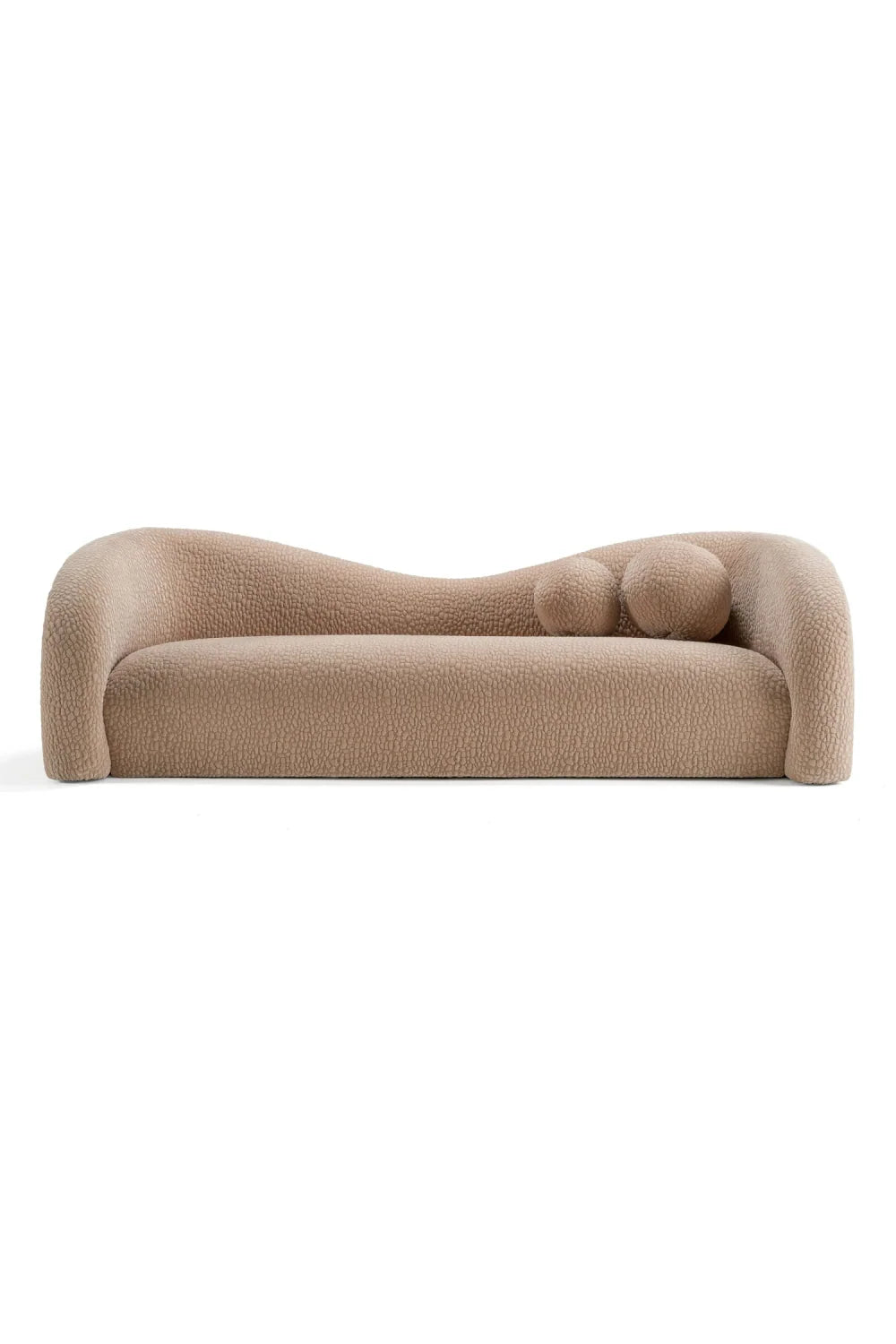 Luxury Wavy Back 4-Seater Sofa Modern Italian Style for Villa