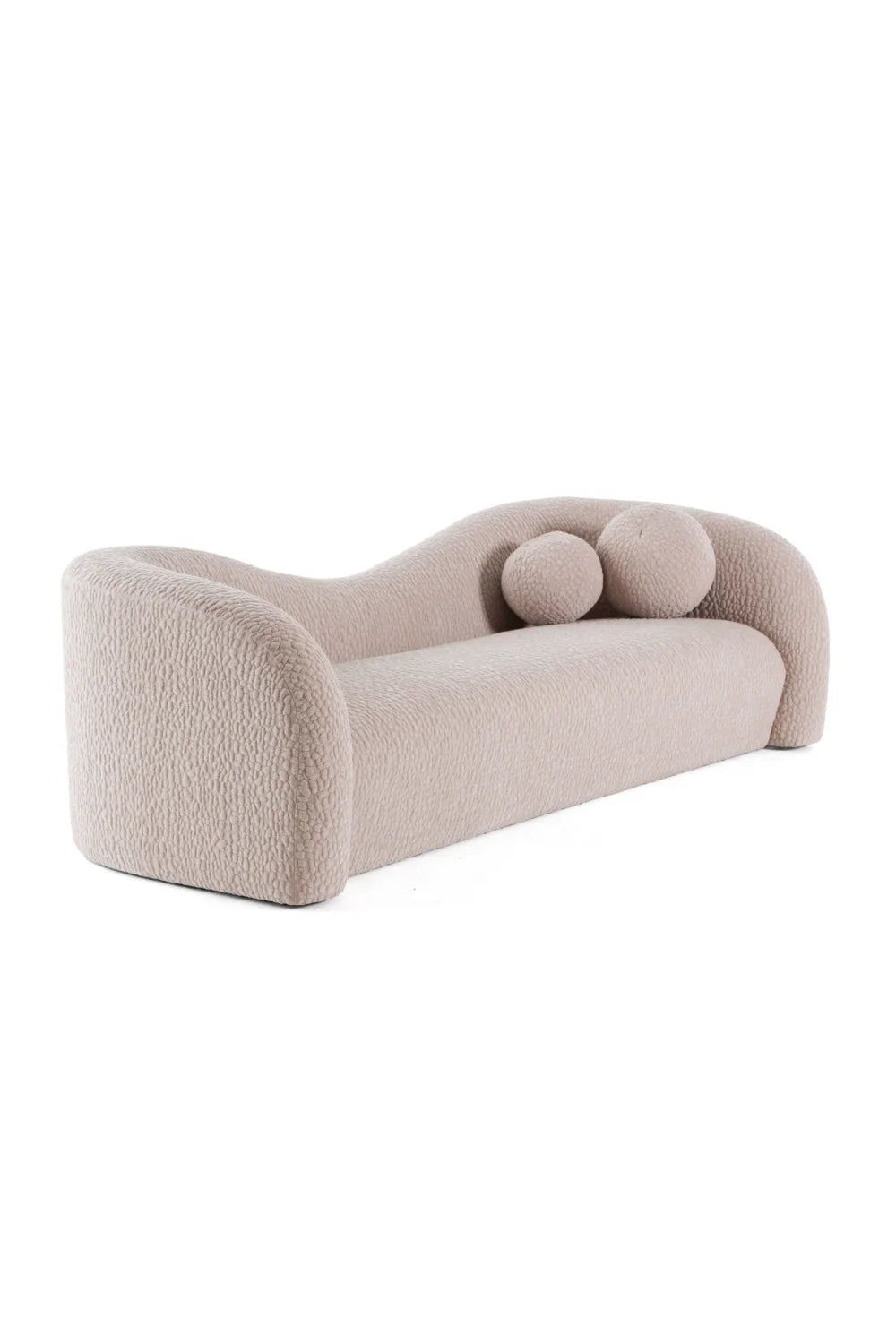 Luxury Wavy Back 4-Seater Sofa Modern Italian Style for Villa