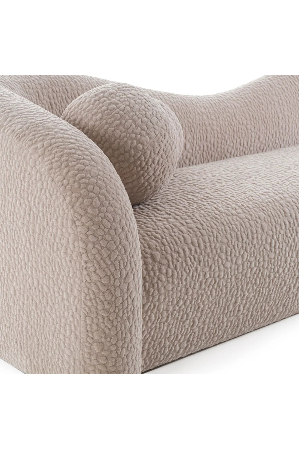 Luxury Wavy Back 4-Seater Sofa Modern Italian Style for Villa