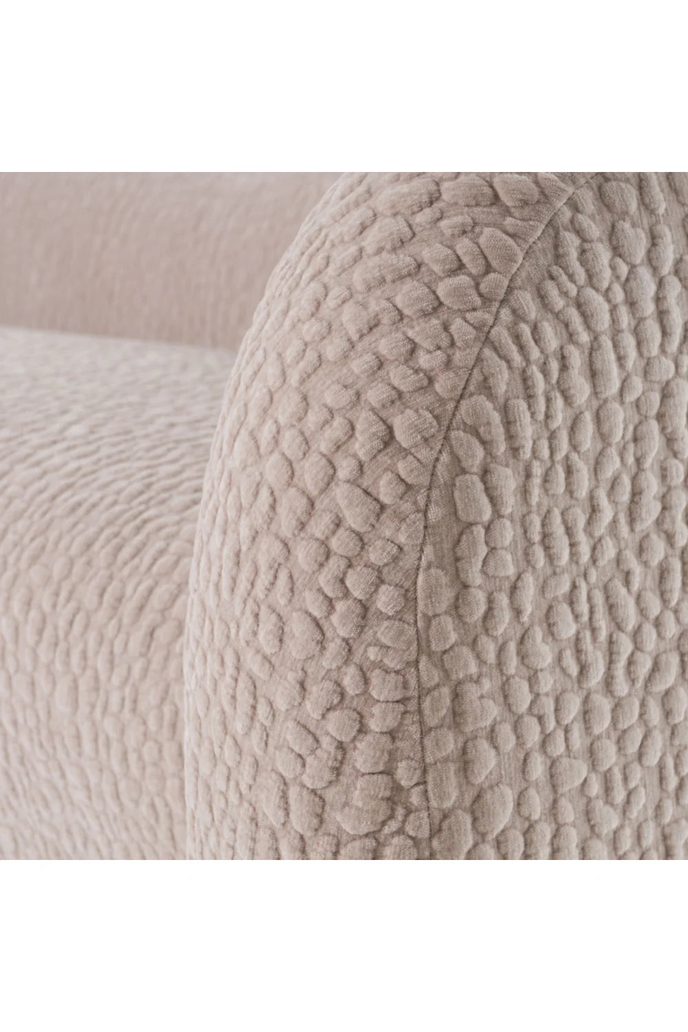 Luxury Wavy Back 4-Seater Sofa Modern Italian Style for Villa