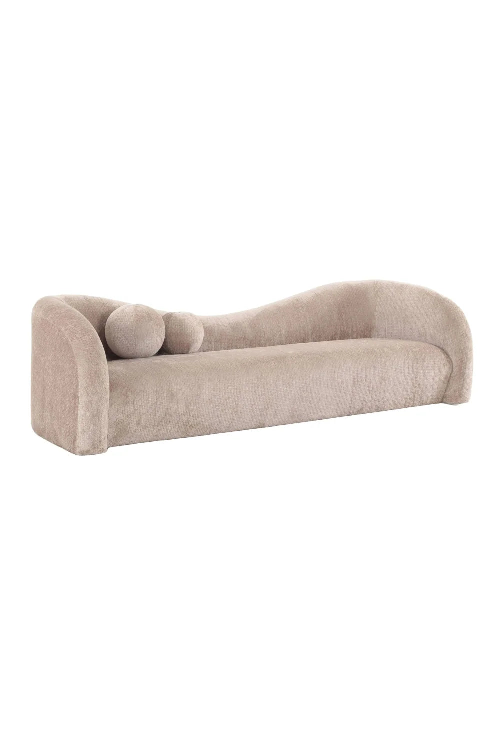 Luxury Wavy Back 4-Seater Sofa Modern Italian Style for Villa