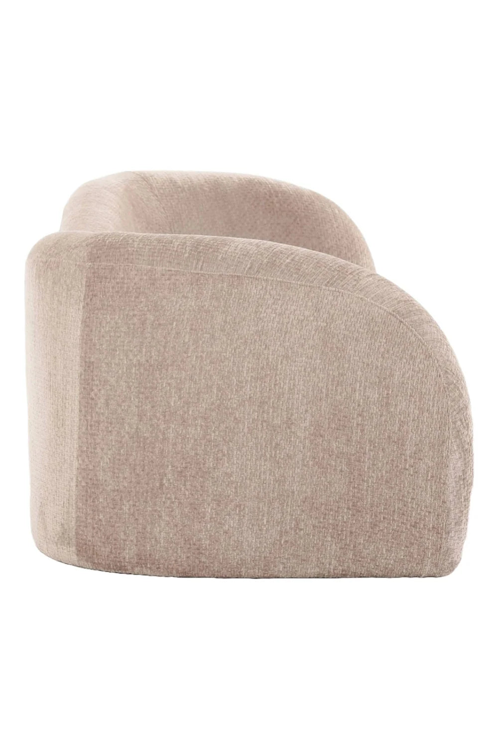 Luxury Wavy Back 4-Seater Sofa Modern Italian Style for Villa
