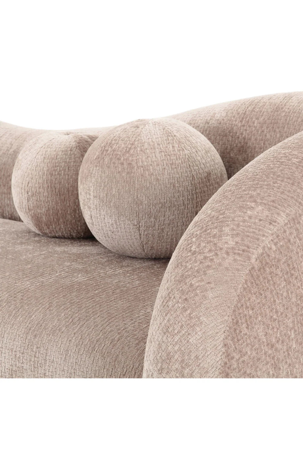 Luxury Wavy Back 4-Seater Sofa Modern Italian Style for Villa