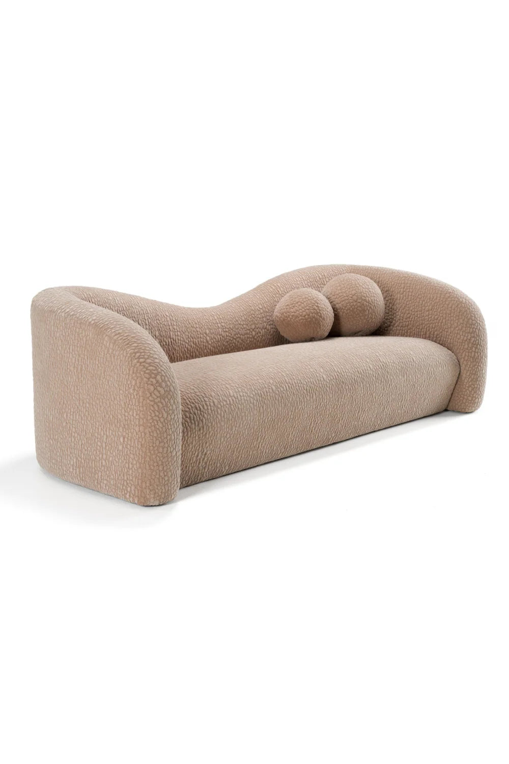 Luxury Wavy Back 4-Seater Sofa Modern Italian Style for Villa