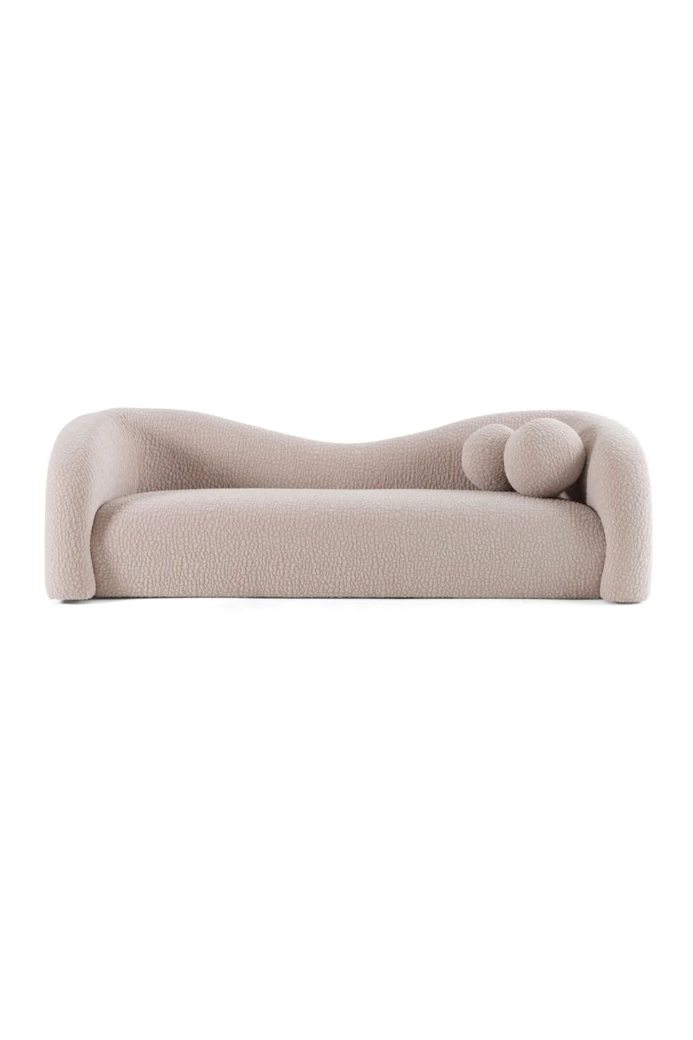 Luxury Wavy Back 4-Seater Sofa Modern Italian Style for Villa