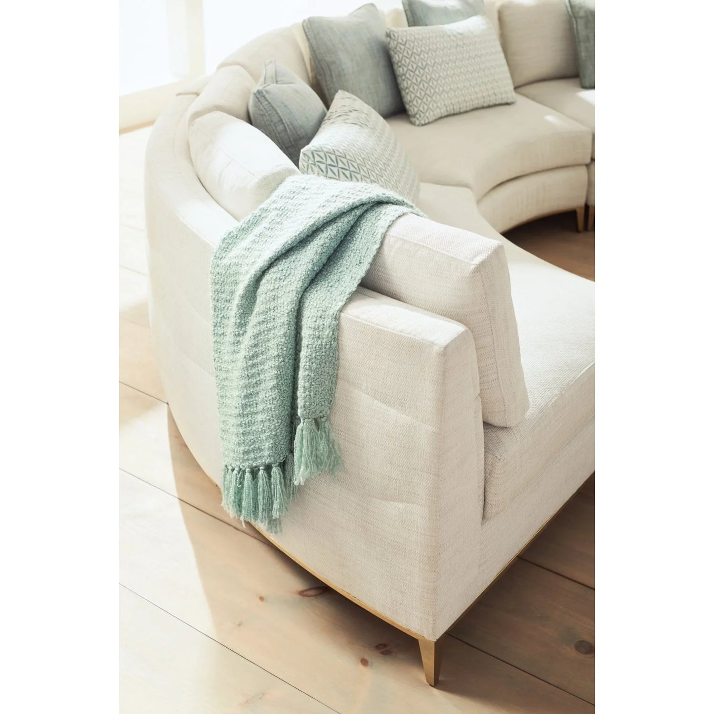 Luxury Wavy Quilted Sectional Sofa Modern Italian Style for Villa