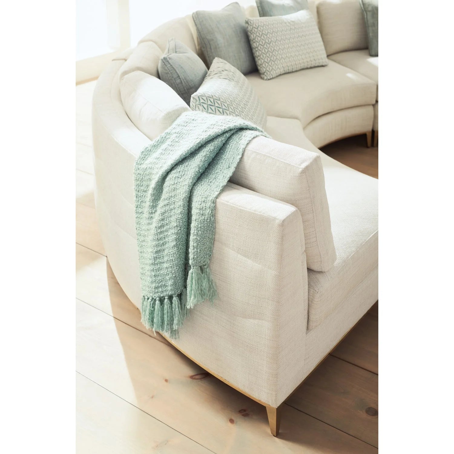 Luxury Wavy Quilted Sectional Sofa Modern Italian Style for Villa