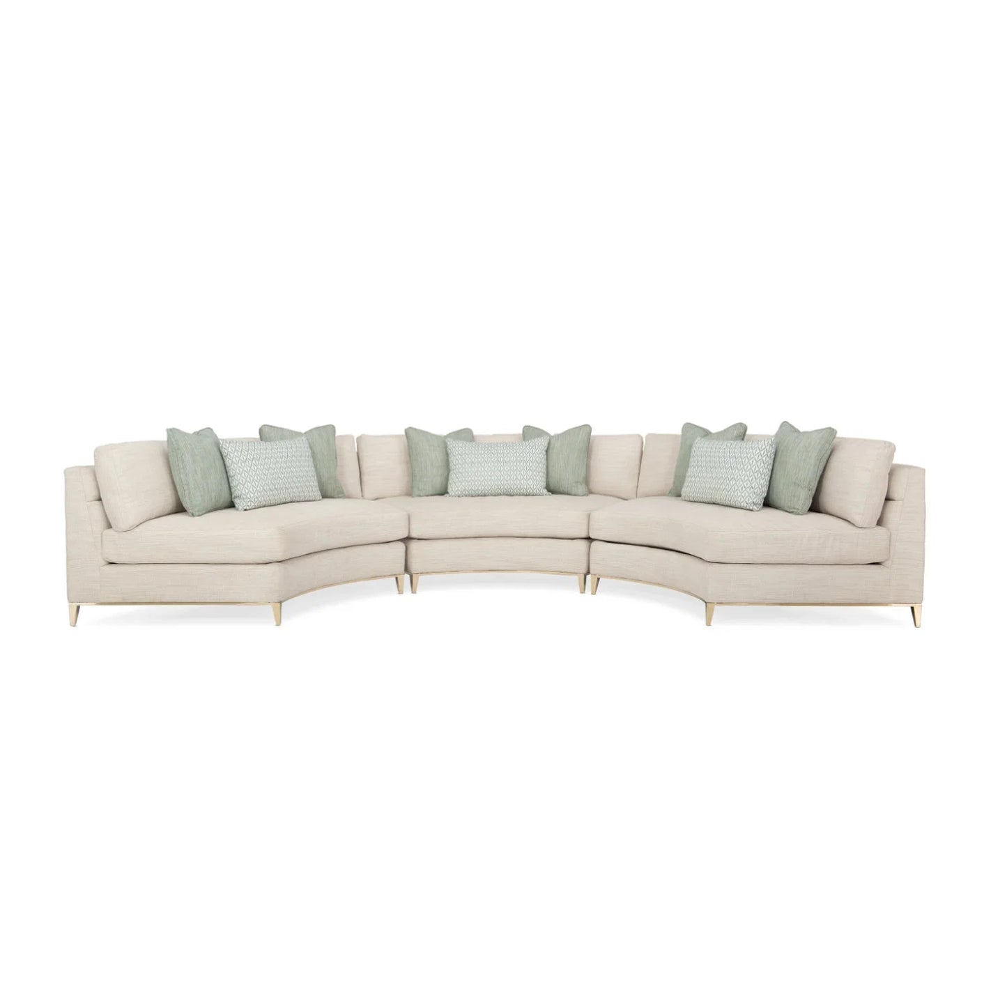 Luxury Wavy Quilted Sectional Sofa Modern Italian Style for Villa