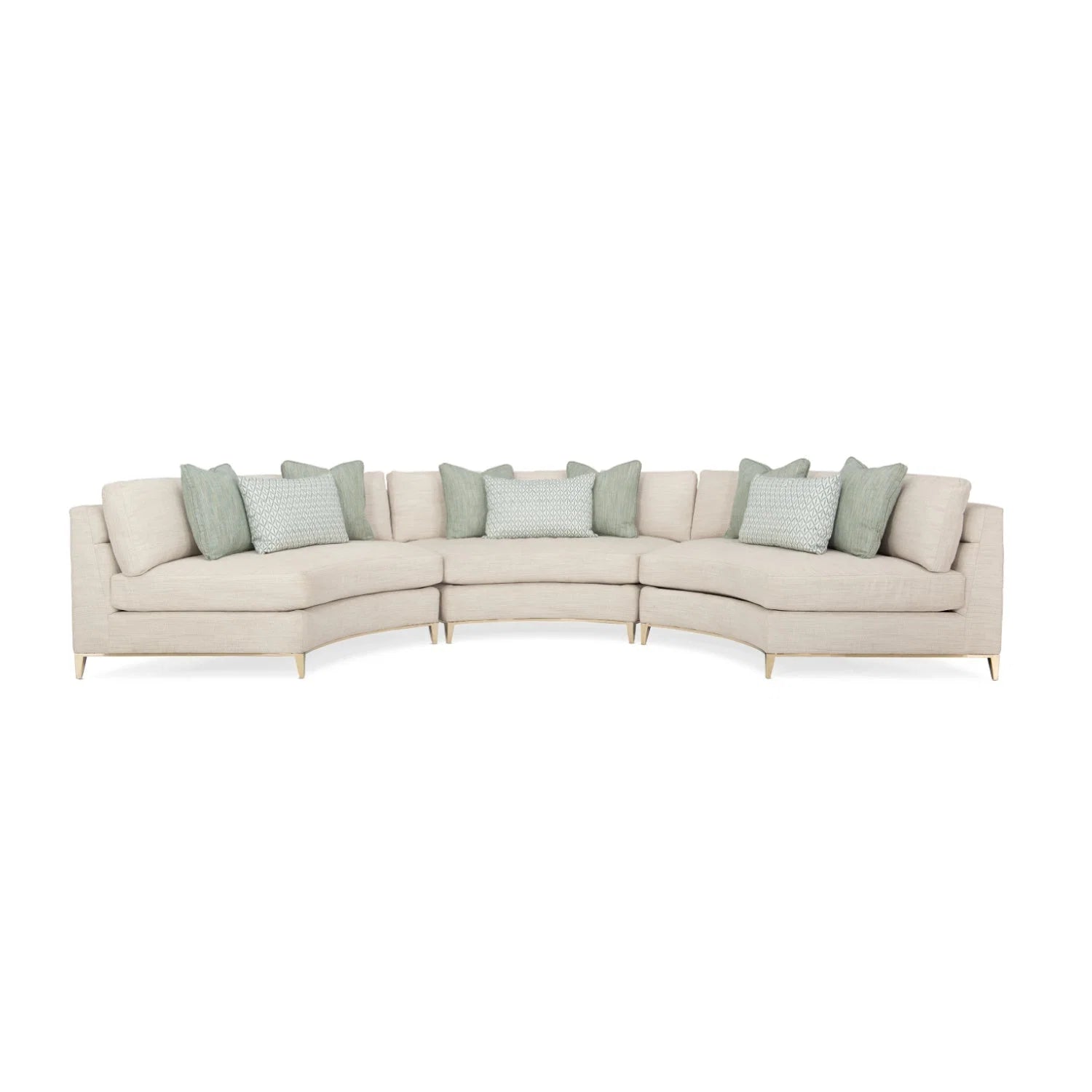 Luxury Wavy Quilted Sectional Sofa Modern Italian Style for Villa