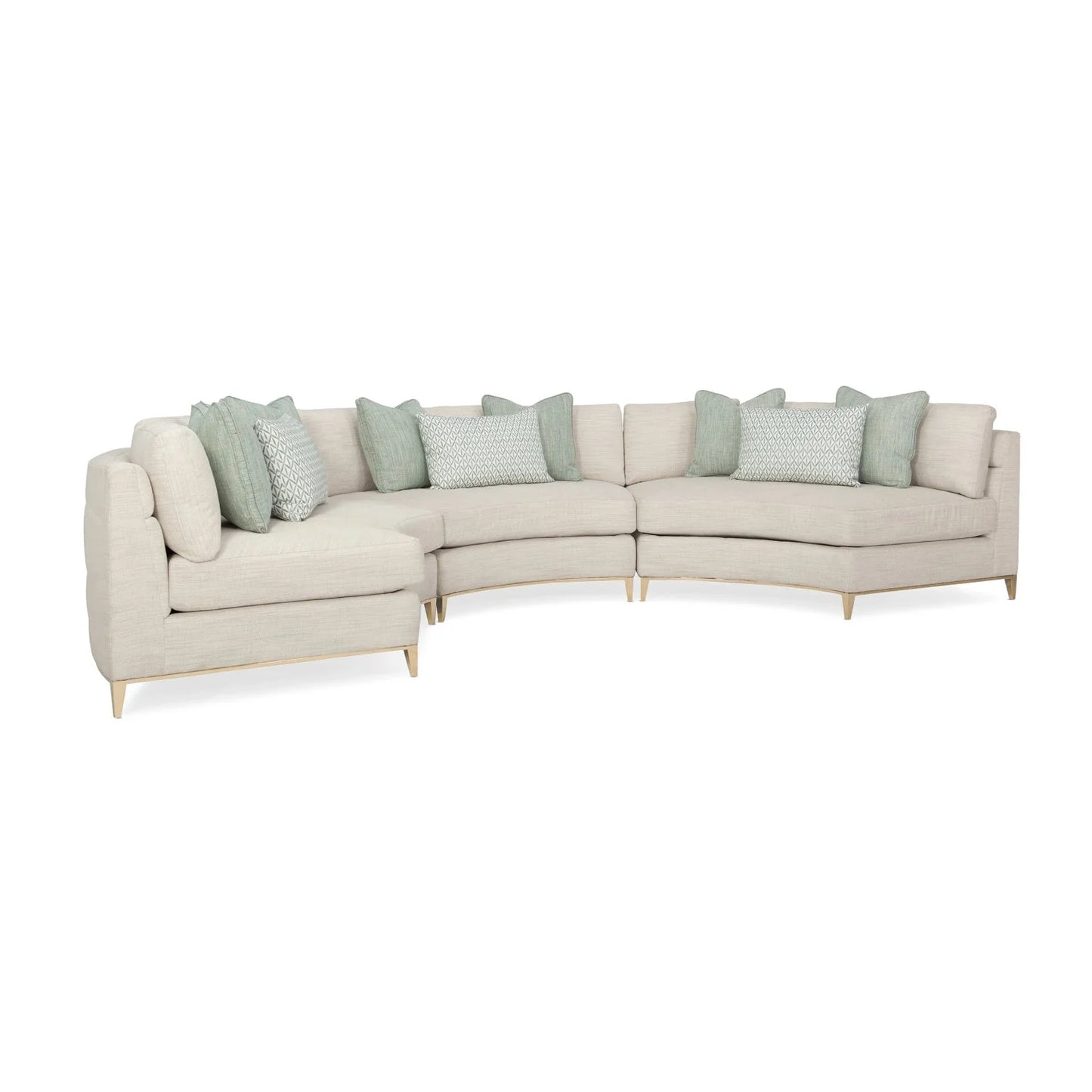 Luxury Wavy Quilted Sectional Sofa Modern Italian Style for Villa