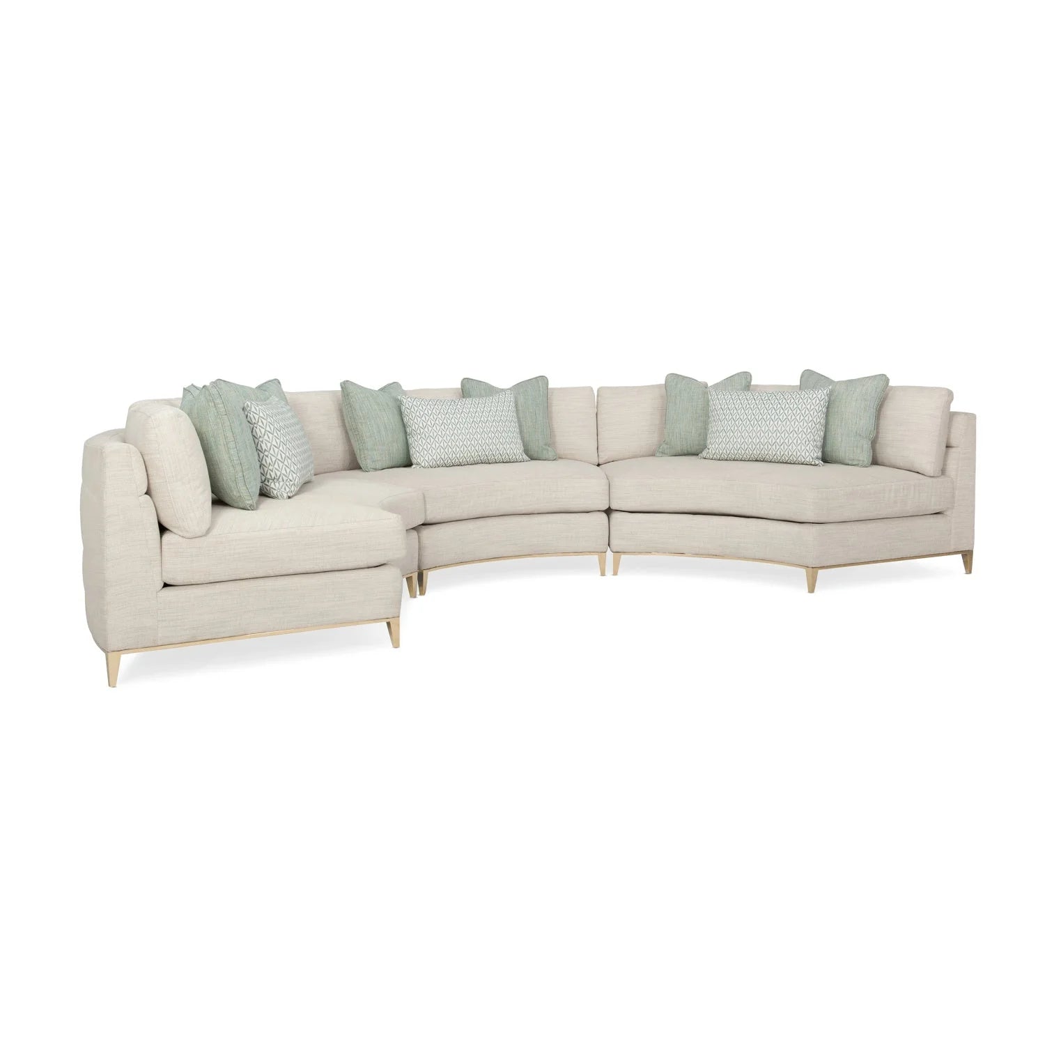 Luxury Wavy Quilted Sectional Sofa Modern Italian Style for Villa