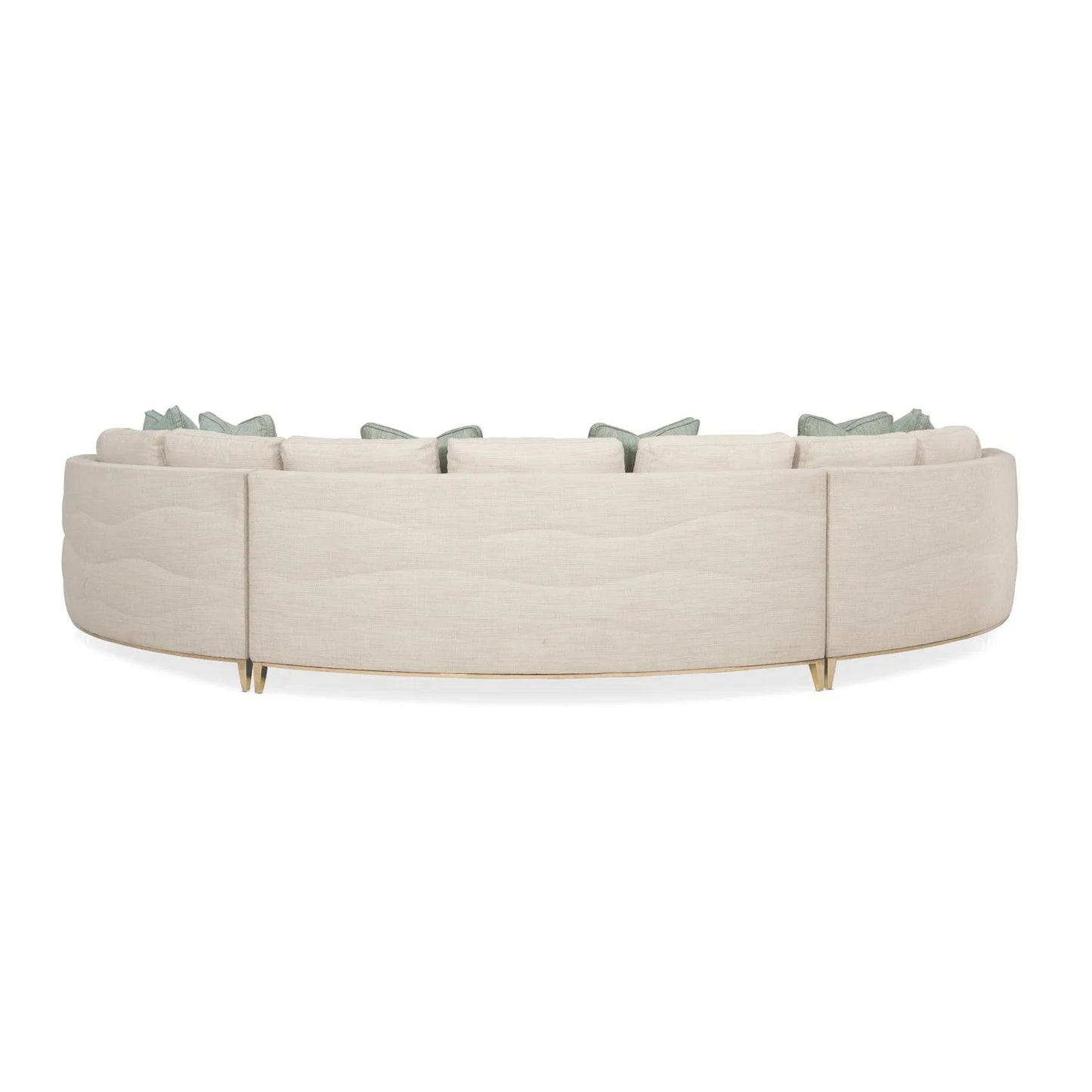 Luxury Wavy Quilted Sectional Sofa Modern Italian Style for Villa