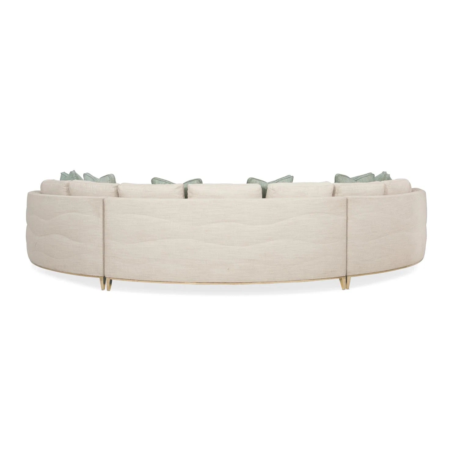 Luxury Wavy Quilted Sectional Sofa Modern Italian Style for Villa