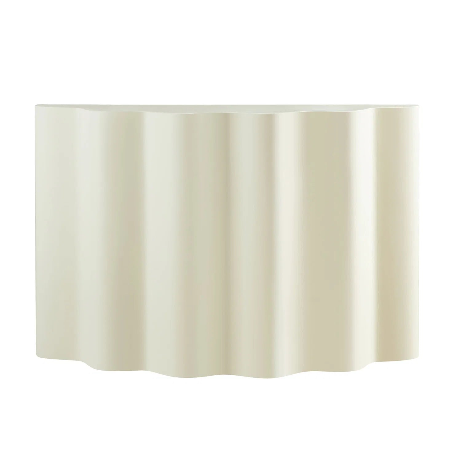 Luxury Wavy White Console Table Modern Italian Style for Villa