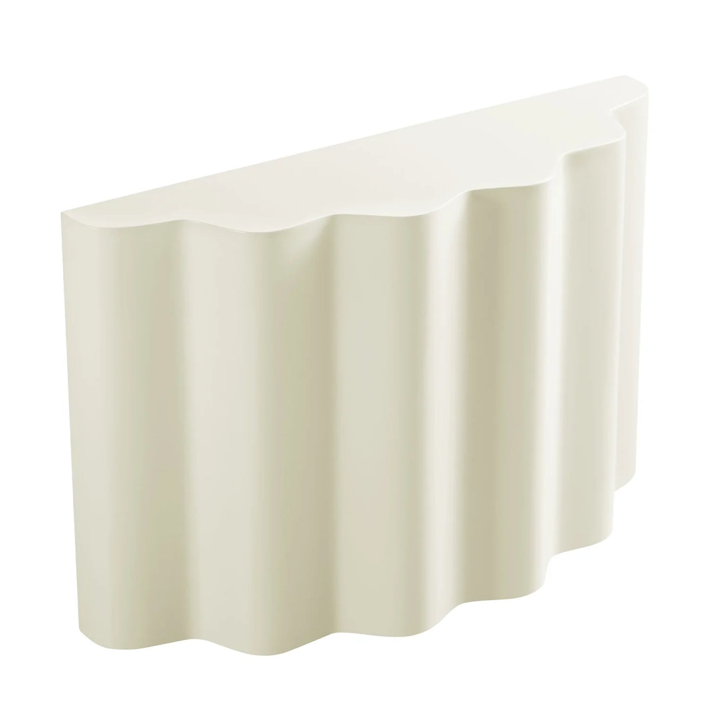 Luxury Wavy White Console Table Modern Italian Style for Villa