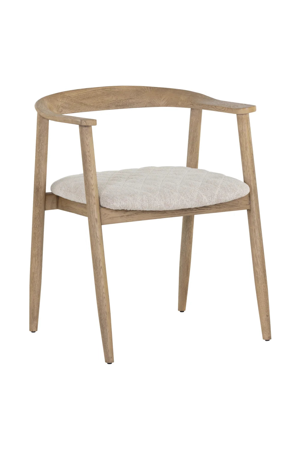 Luxury Weathered Oak Modern Dining Armchair European Style for Villa
