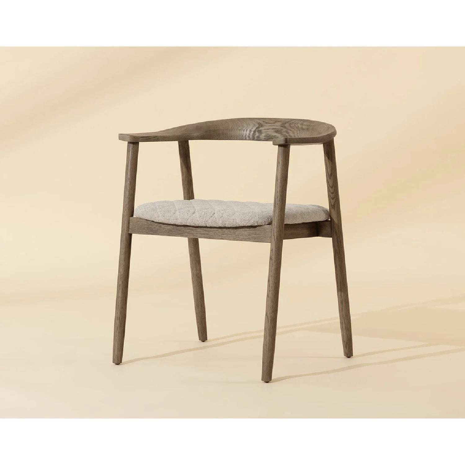 Luxury Weathered Oak Modern Dining Armchair European Style for Villa