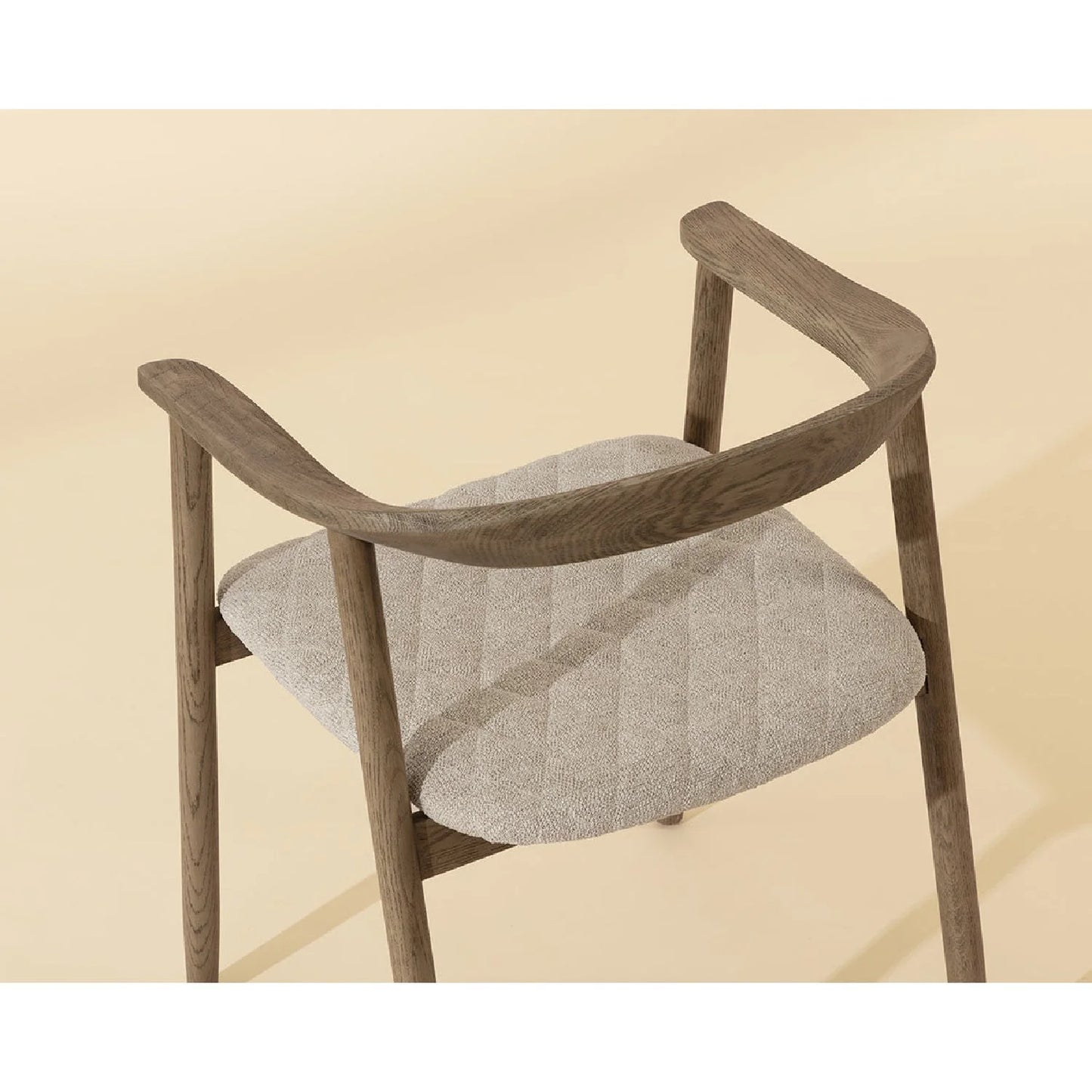 Luxury Weathered Oak Modern Dining Armchair European Style for Villa