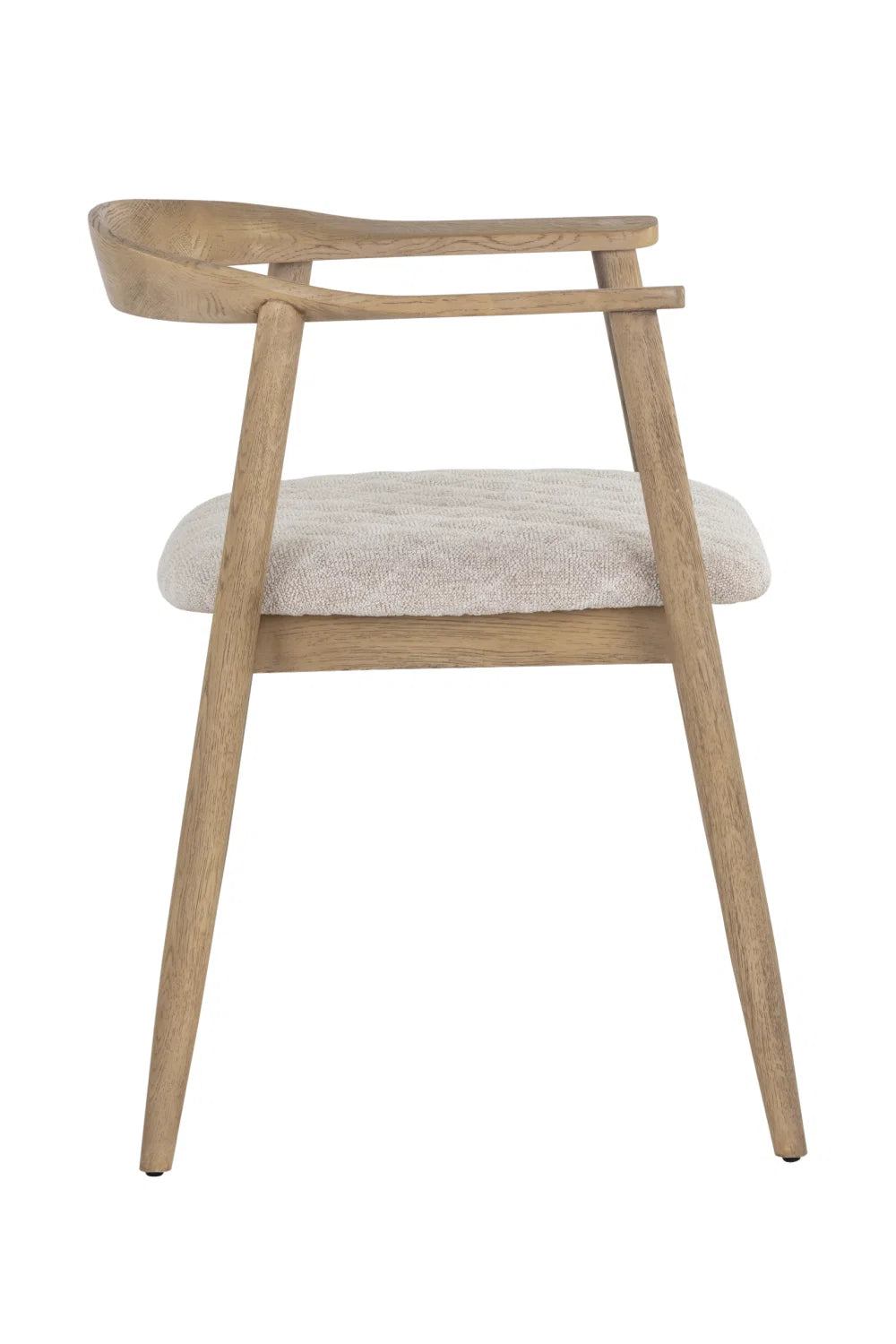 Luxury Weathered Oak Modern Dining Armchair European Style for Villa