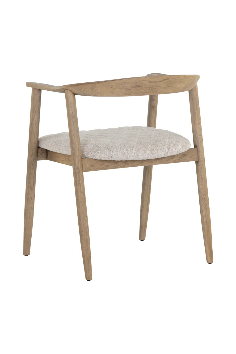Luxury Weathered Oak Modern Dining Armchair European Style for Villa