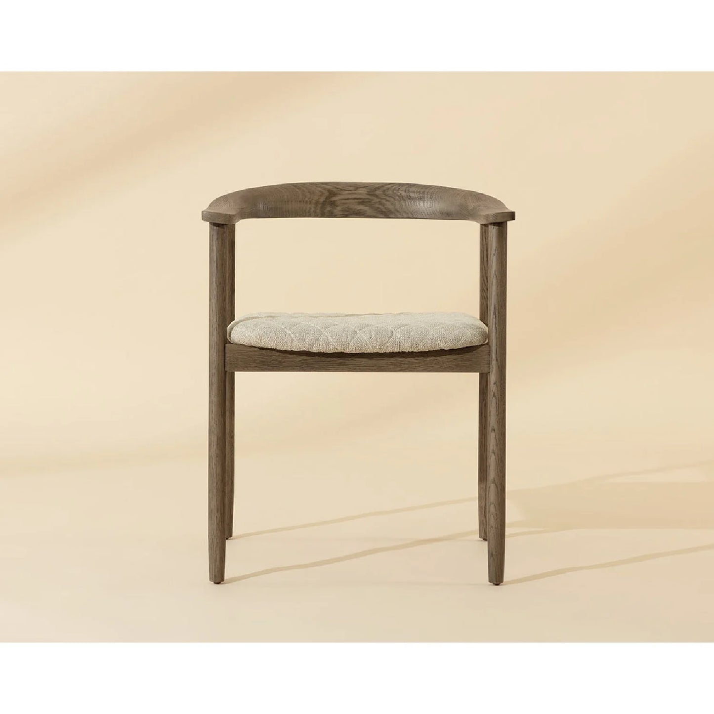 Luxury Weathered Oak Modern Dining Armchair European Style for Villa