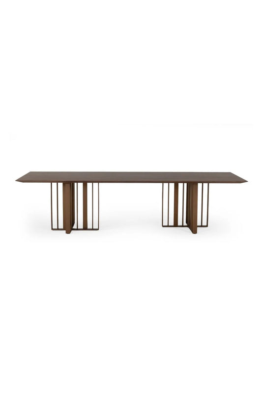 Luxury Wenge Oak Dining Table Modern Italian Style for Villa
