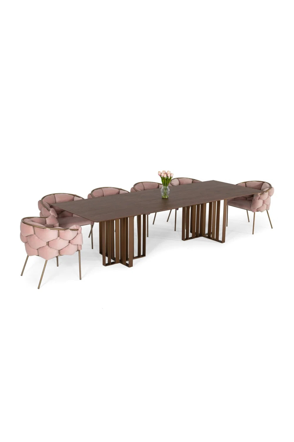 Luxury Wenge Oak Dining Table Modern Italian Style for Villa