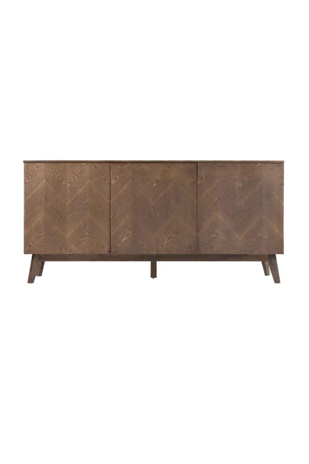 Luxury Wenge Veneer 3-Door Sideboard European Style for Villa
