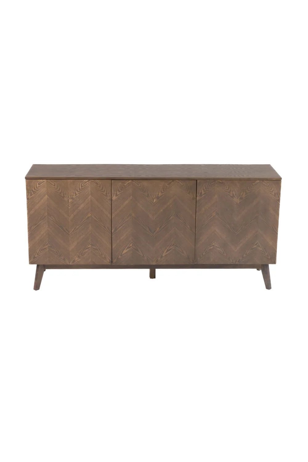 Luxury Wenge Veneer 3-Door Sideboard European Style for Villa