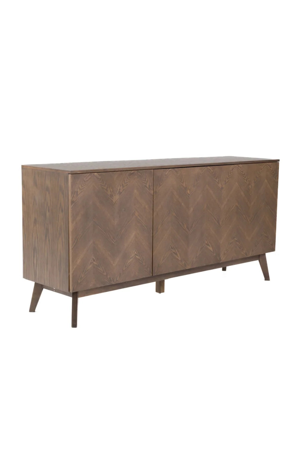 Luxury Wenge Veneer 3-Door Sideboard European Style for Villa