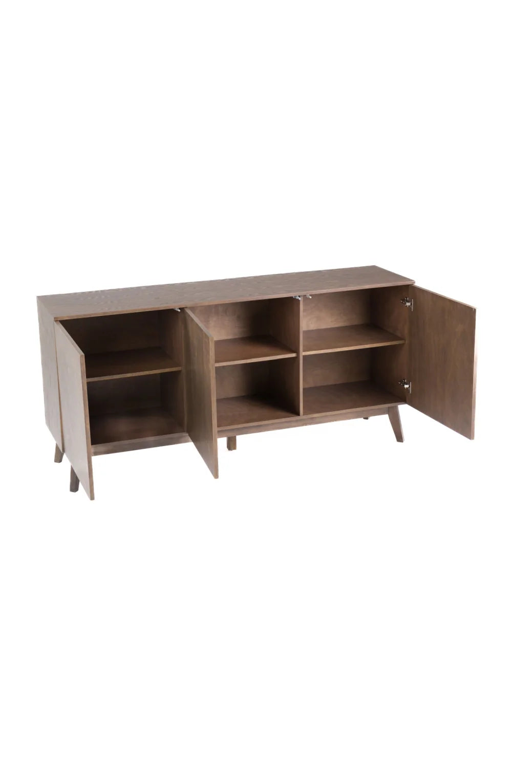 Luxury Wenge Veneer 3-Door Sideboard European Style for Villa