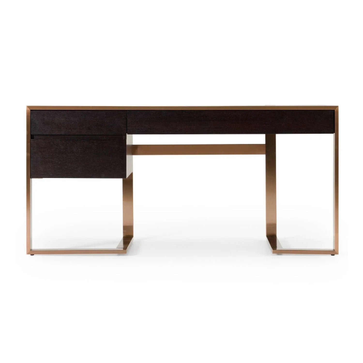 Luxury Wenge Veneer 3-Drawer Modern Desk European Style for Villa