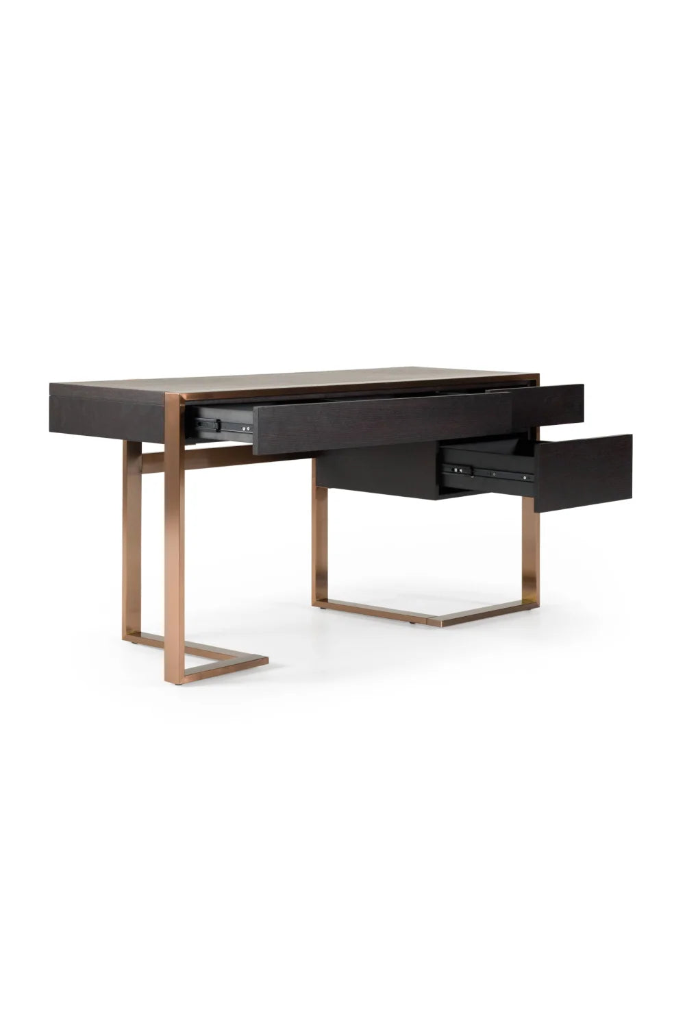 Luxury Wenge Veneer 3-Drawer Modern Desk European Style for Villa