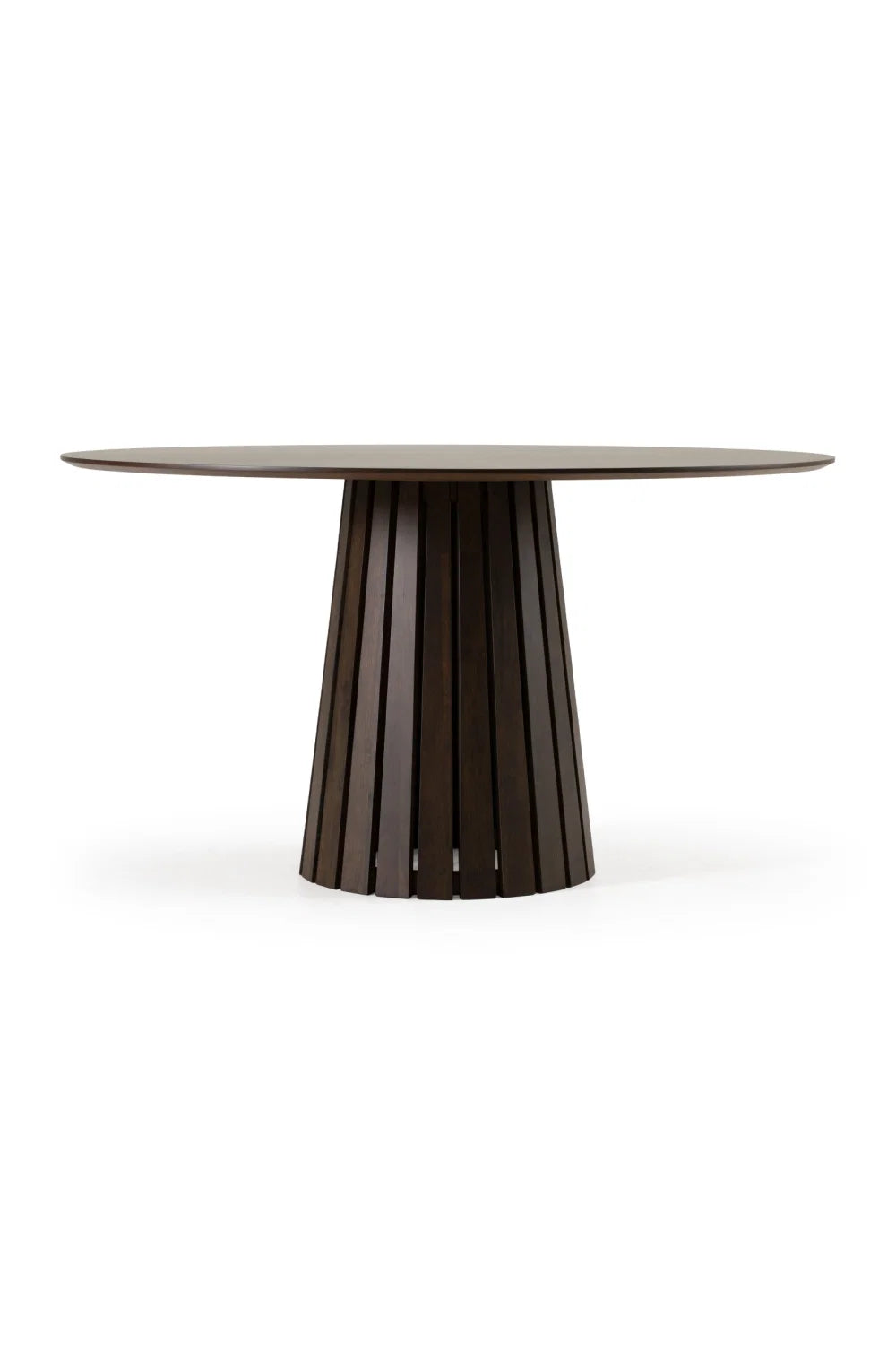 Luxury Wenge Veneer Round Dining Table Modern Italian Style for Villa