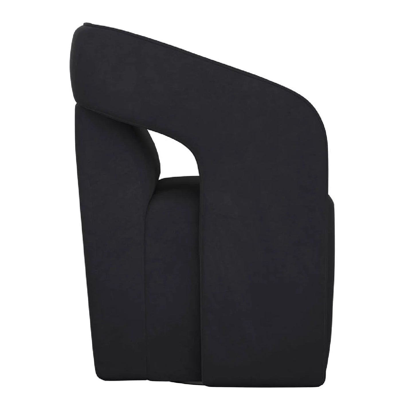 Luxury Wheeled Fabric Dining Armchair European Style for Villa