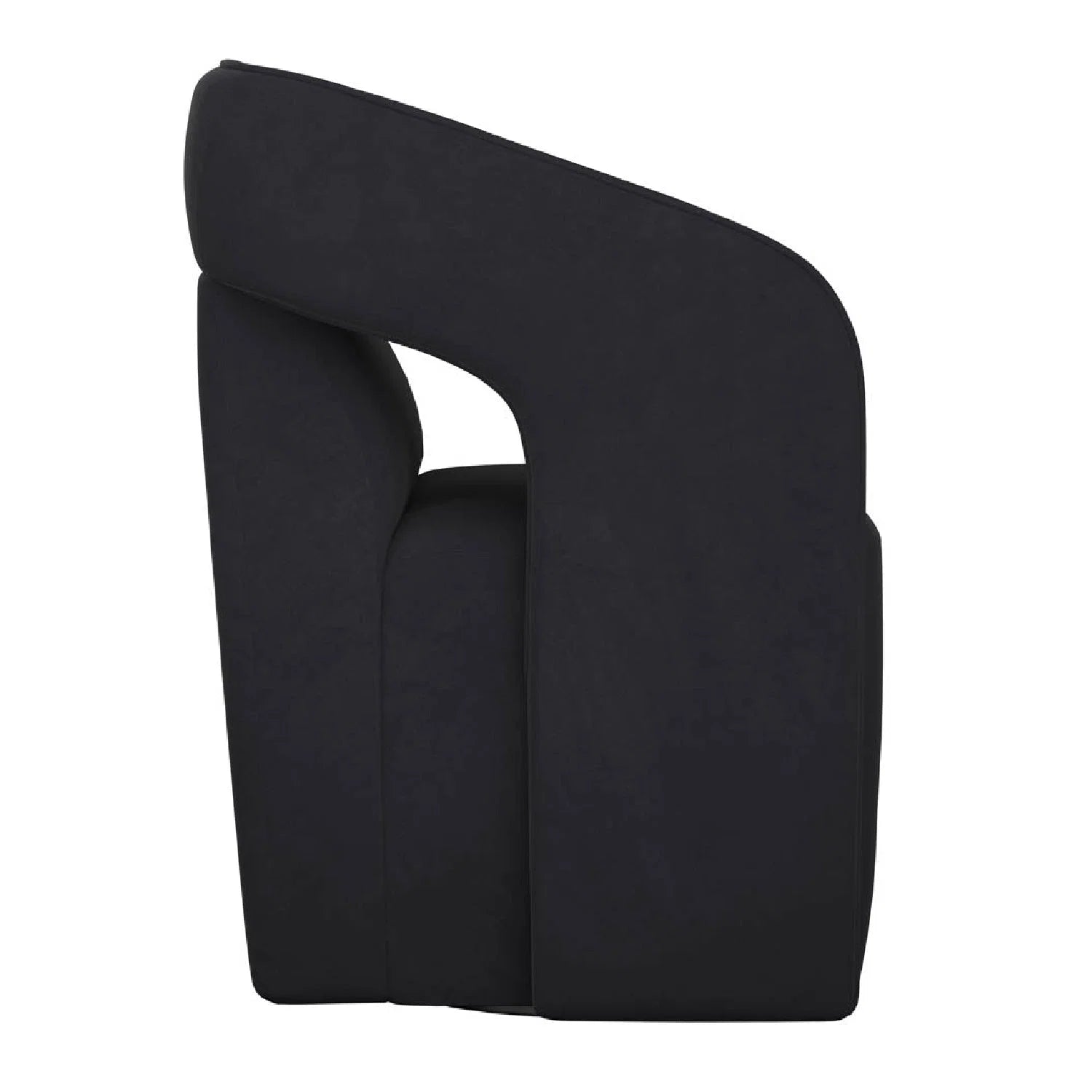Luxury Wheeled Fabric Dining Armchair European Style for Villa