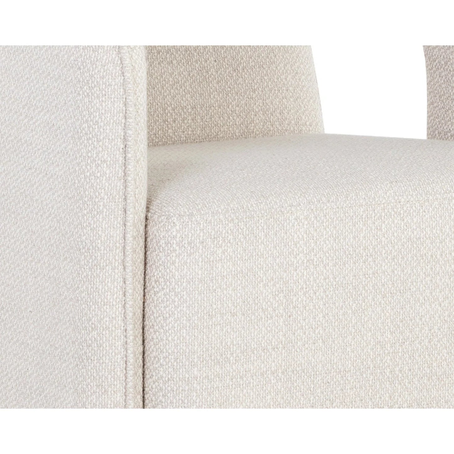Luxury Wheeled Fabric Dining Armchair European Style for Villa