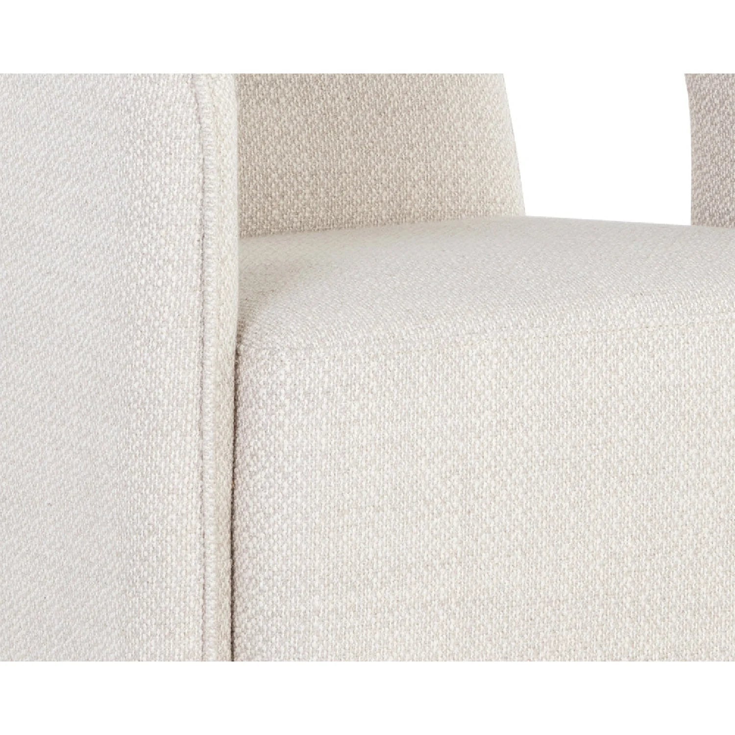 Luxury Wheeled Fabric Dining Armchair European Style for Villa