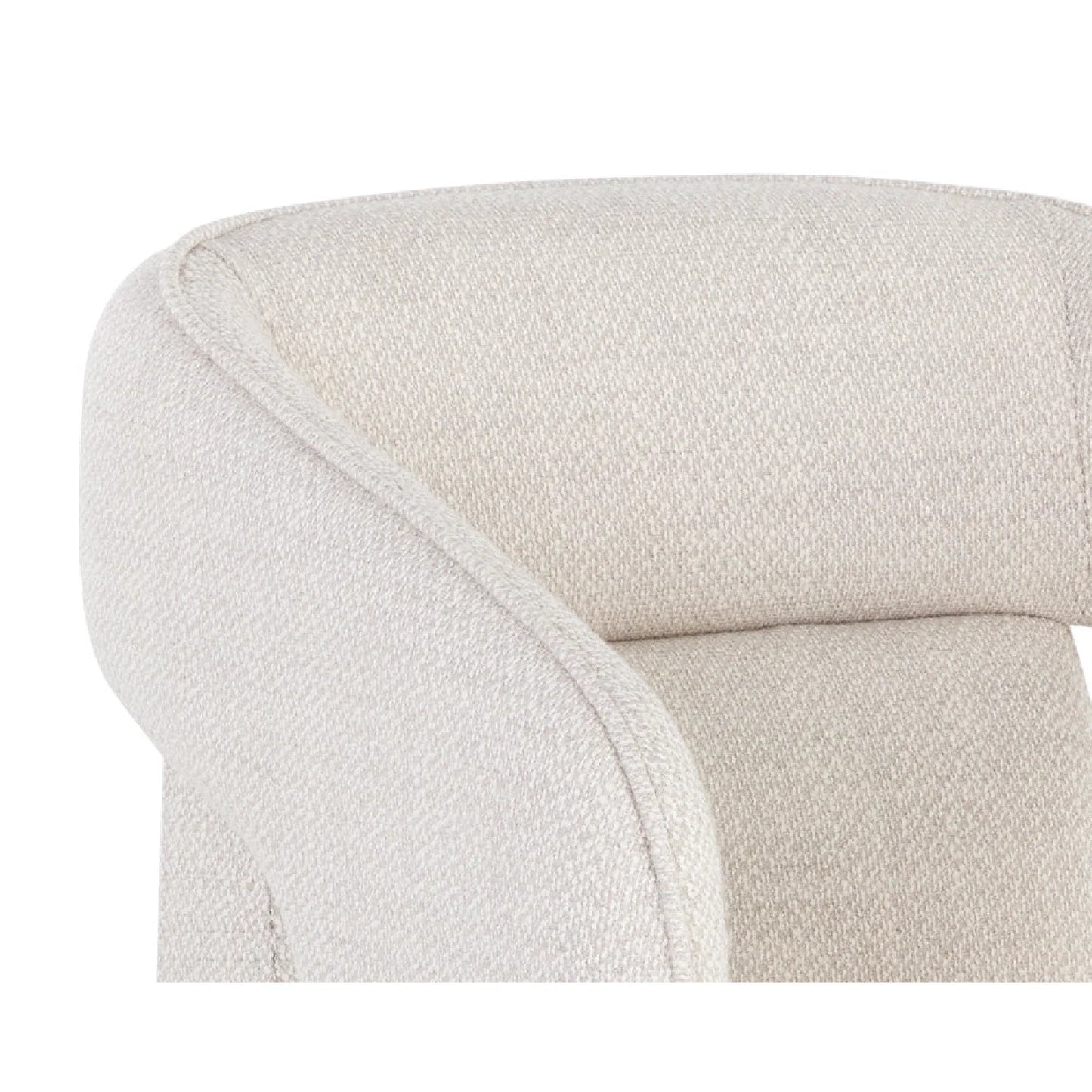 Luxury Wheeled Fabric Dining Armchair European Style for Villa