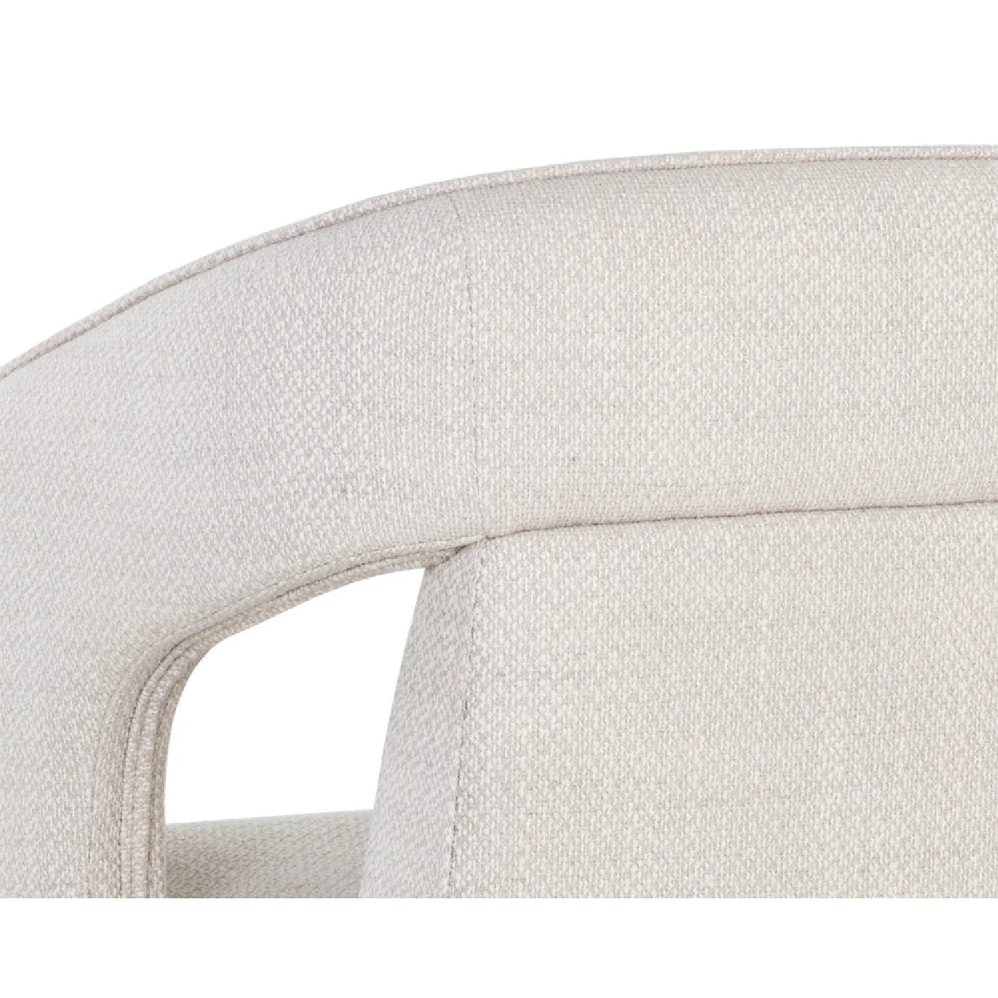 Luxury Wheeled Fabric Dining Armchair European Style for Villa