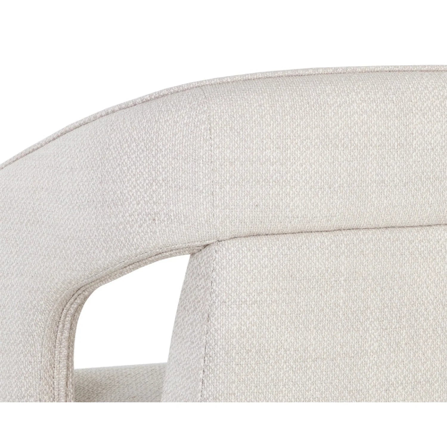 Luxury Wheeled Fabric Dining Armchair European Style for Villa